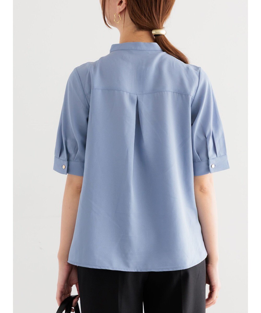 Te chichi 【WEB限定カラーあり】フロントレース5分袖ブラウス 