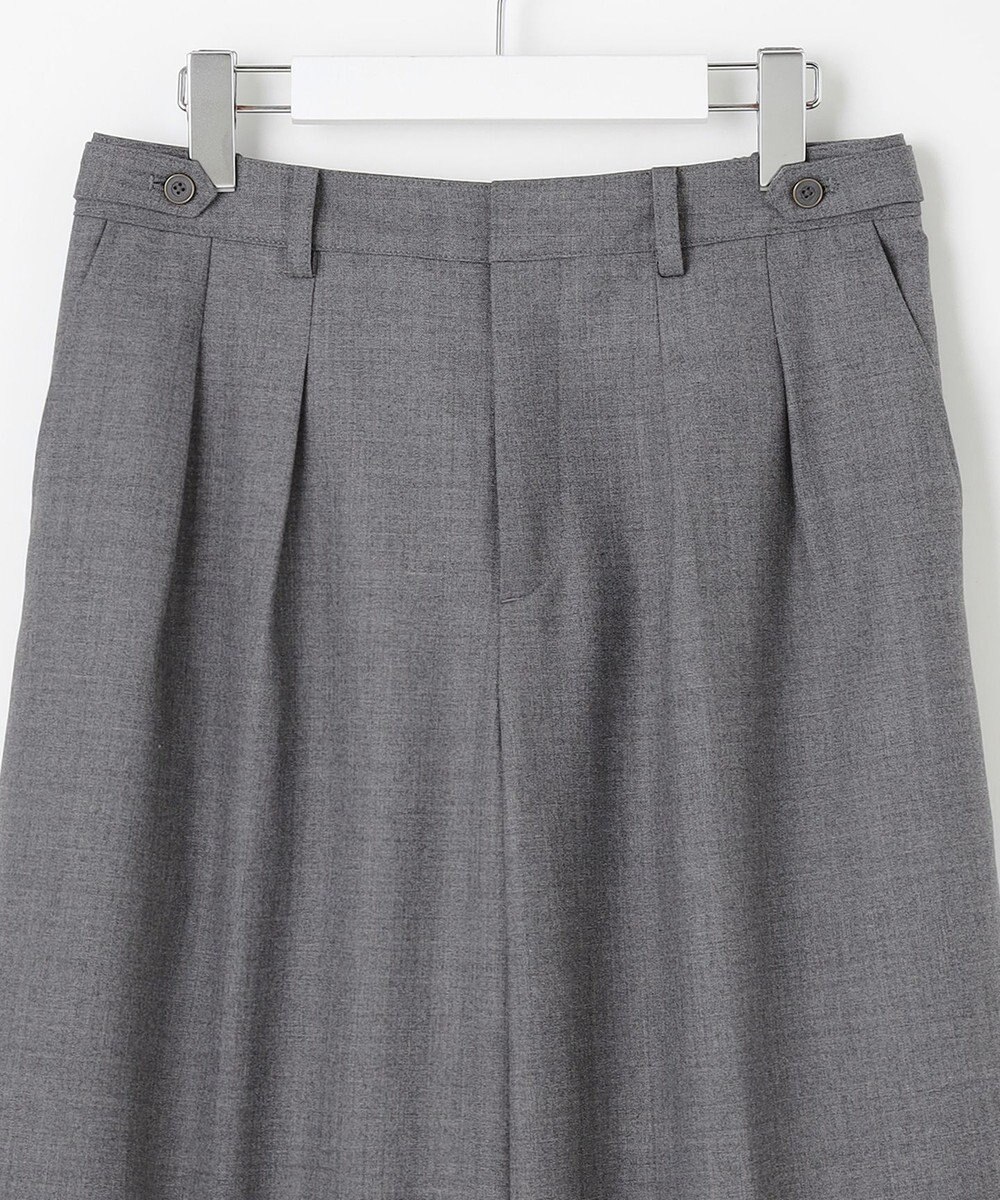 J.PRESS LADIES 【洗える】ANASTASIA milled ツータック ワイド パンツ 