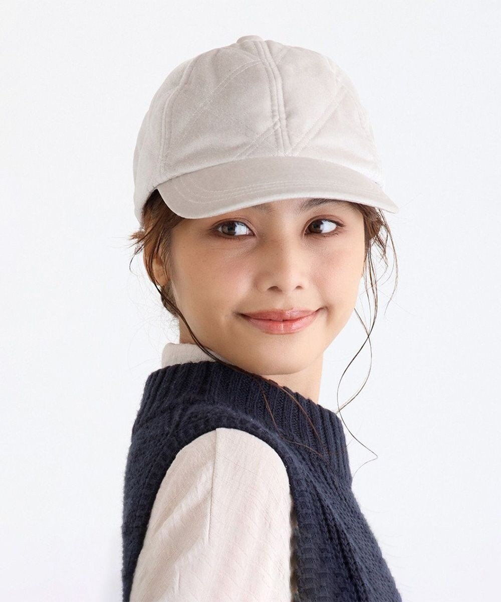 ATRENA 光電子糸ベロアキルティングキャップ 