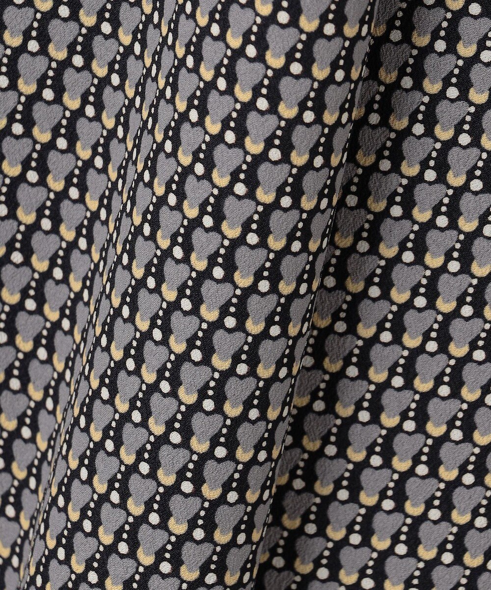 自由区 S 【洗える】ジオメトリックハートプリント ワンピース 