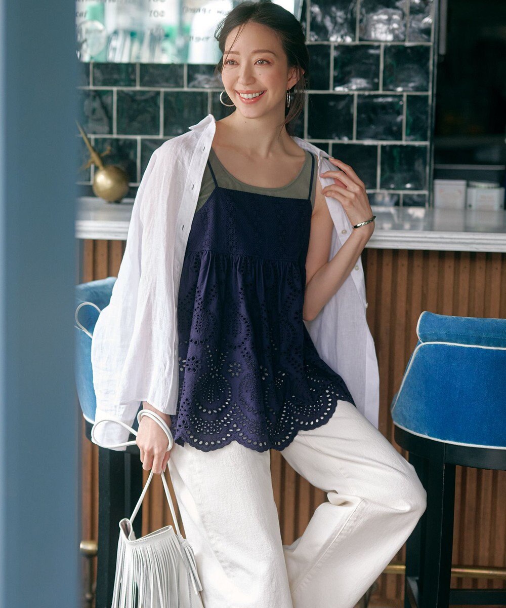 23区 S 【Oggi6月号掲載/新色追加】オーガニック コットンリブ タンクトップ 