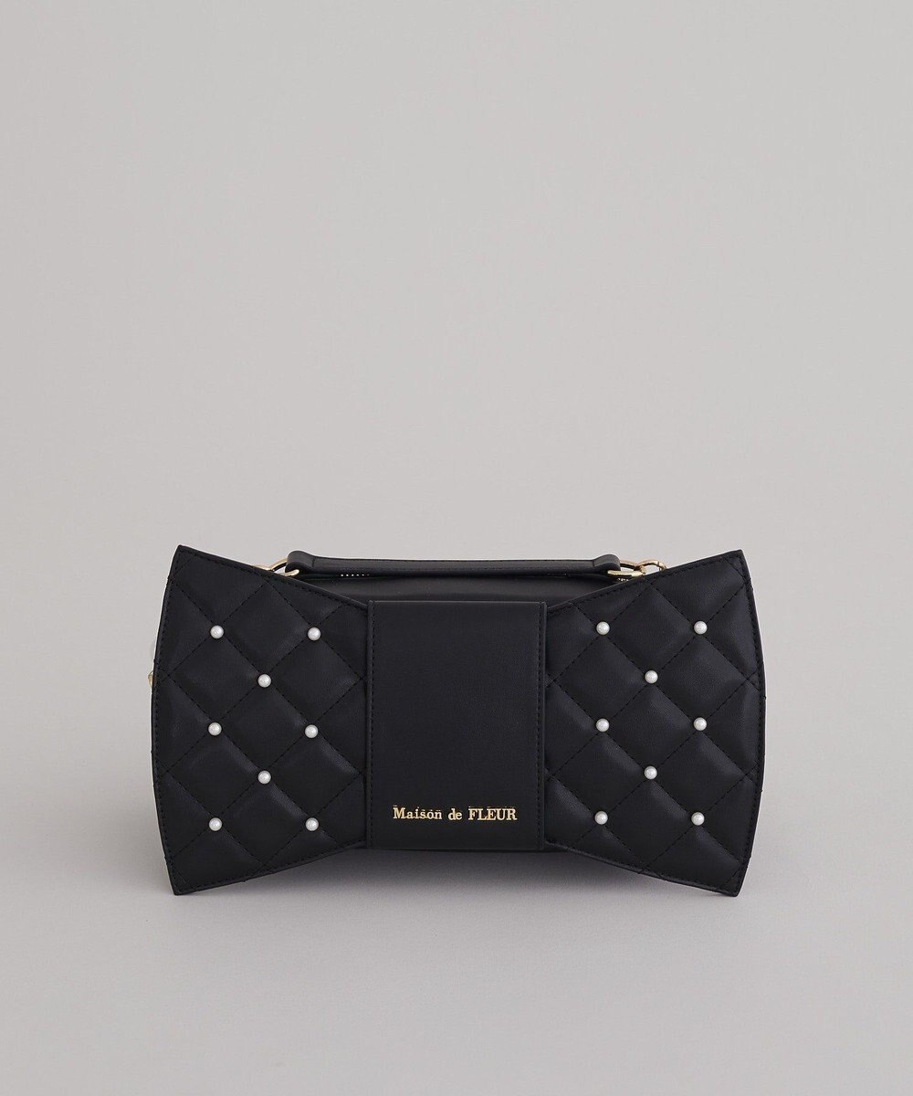 Maison de FLEUR パールリボンバッグ 