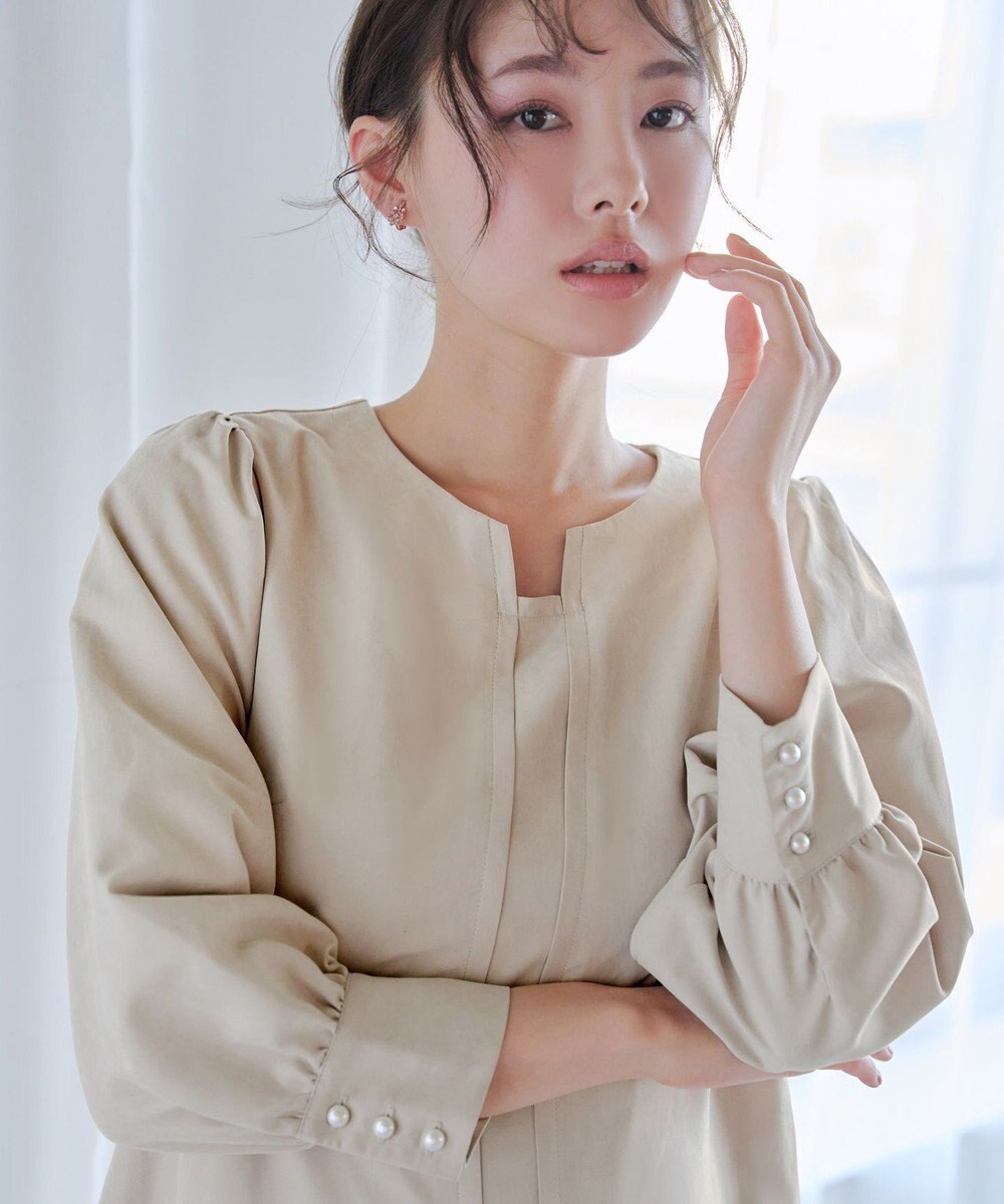 Tiaclasse 【洗える】ピーチスキンAラインワンピース 