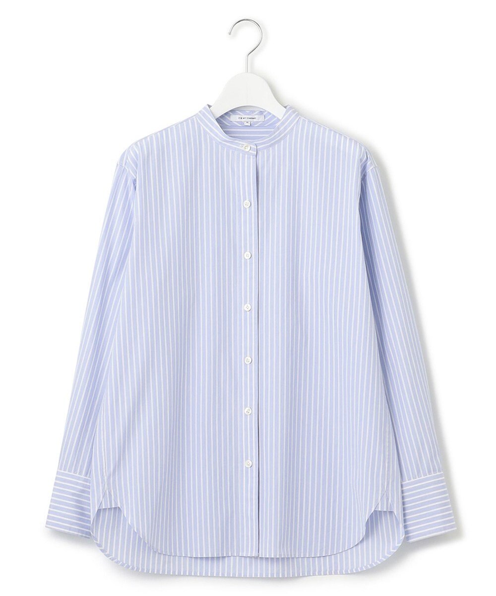 23区 S 【洗える】CANCLINI バンドカラー シャツ 