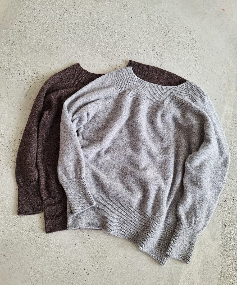 TOQUE 〈大草直子さんアドバイザー〉ベビーアルパカ×ウール縮絨ニットラグランスリーブ 