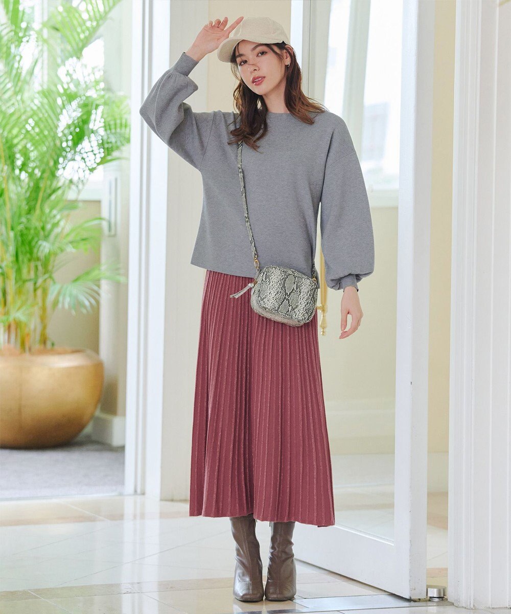 Tiaclasse 【安田美沙子さん着用・新色追加・洗える】ボリュームパフスリーブニット 