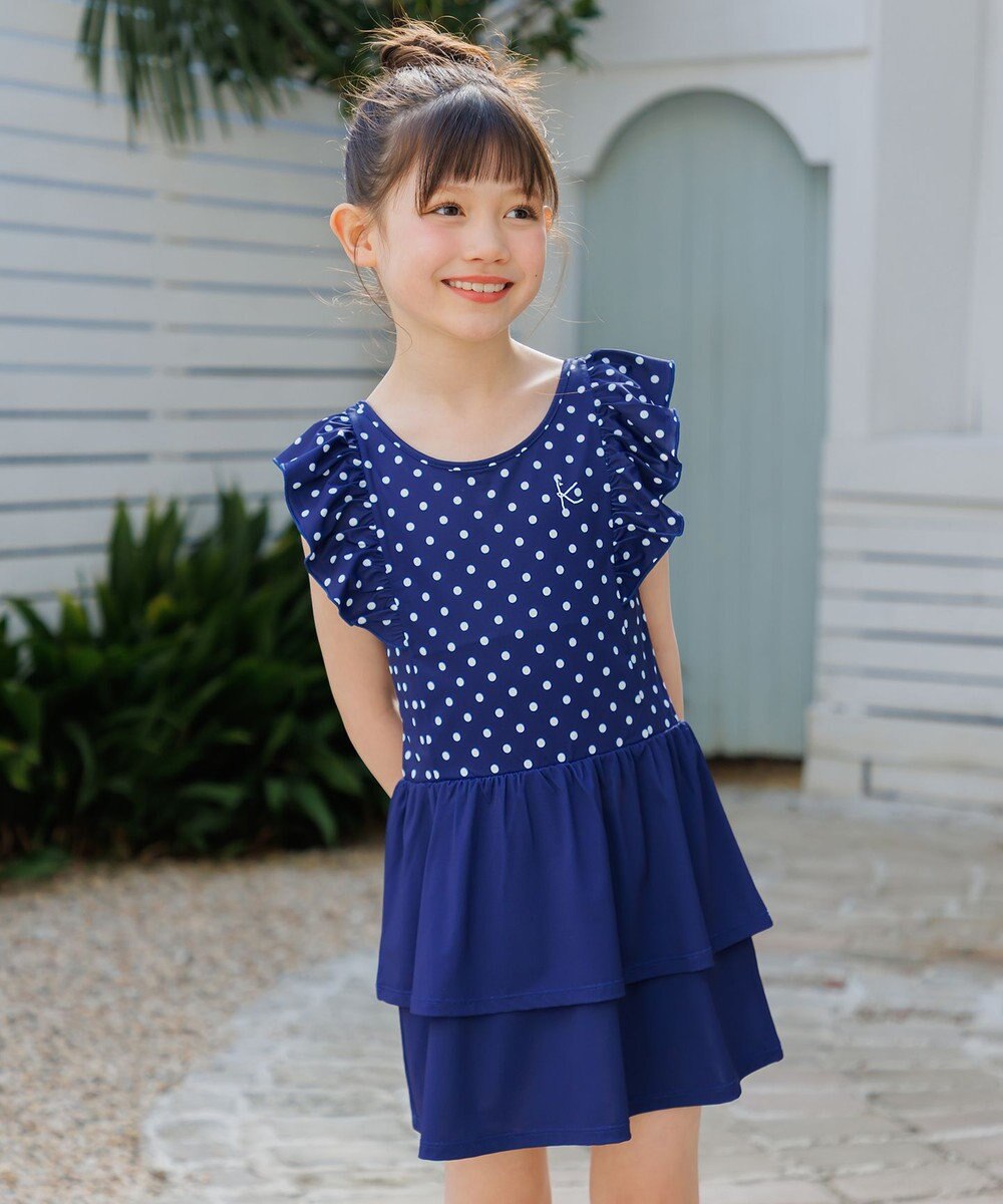 組曲 KIDS 【SS-Lサイズ】 フリルスカートスイムウェア(ワンピース) 