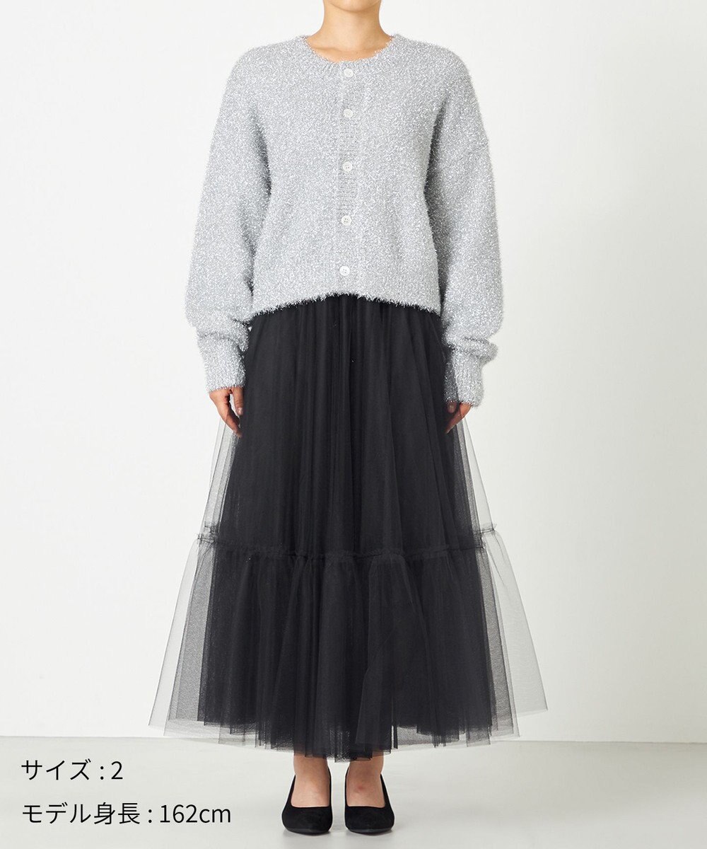 NAVE 【Nave・洗える】ラメニット カーディガン 