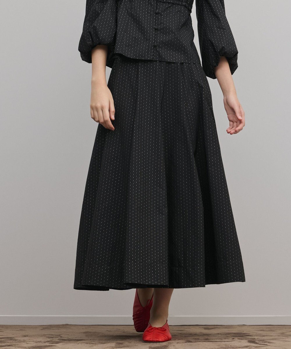 GRACE CONTINENTAL ラメドットタフタジャガードスカート 