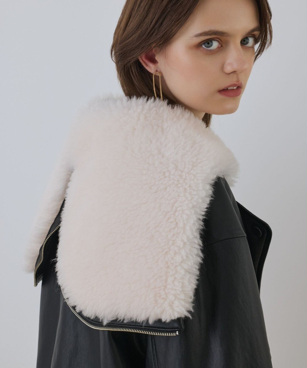 GRACE CONTINENTAL フェイクレザーボンバージャケット 