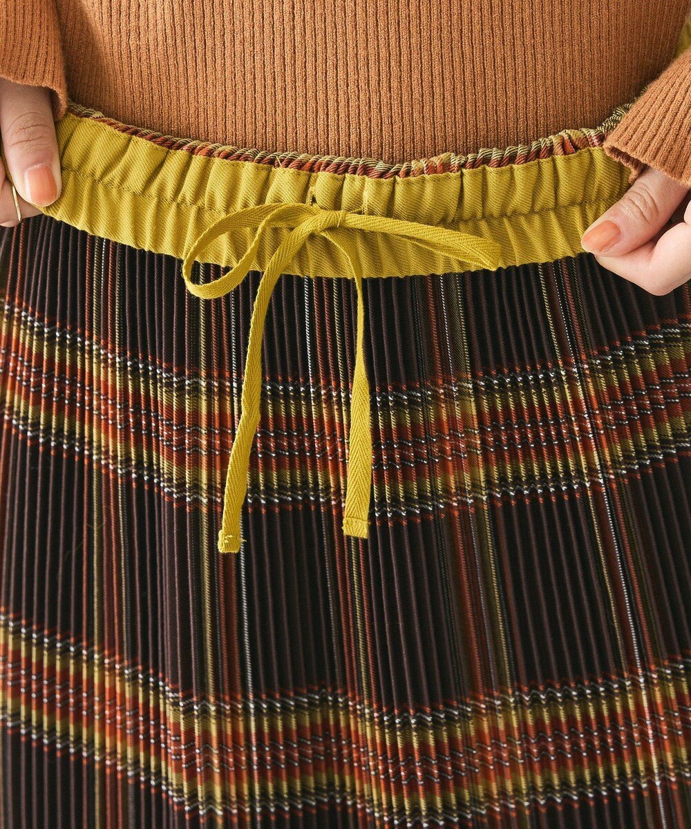 CRAFT STANDARD BOUTIQUE 配色チェックプリーツスカート 