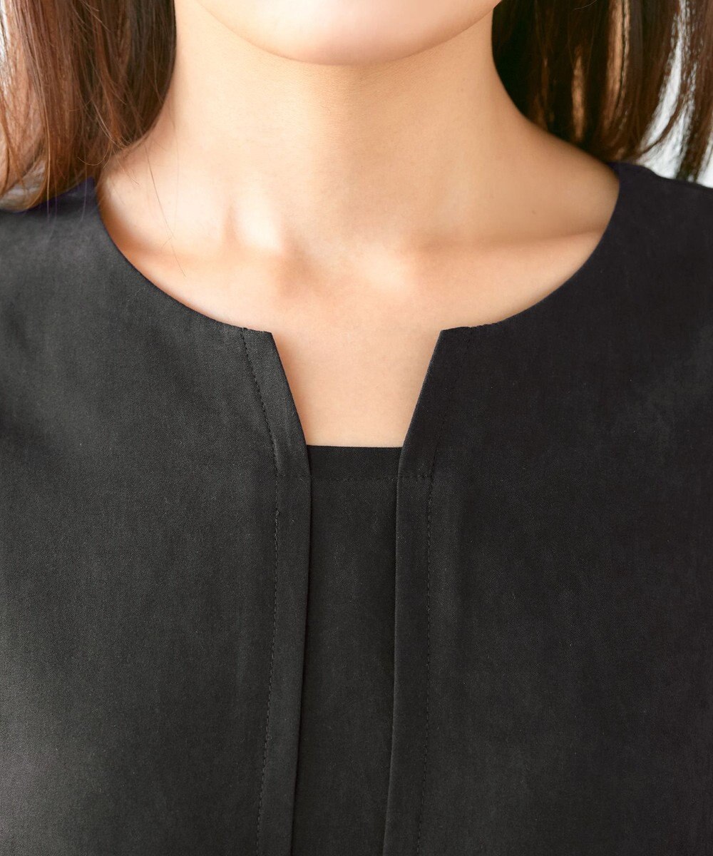 Tiaclasse 【洗える】ピーチスキンAラインワンピース 