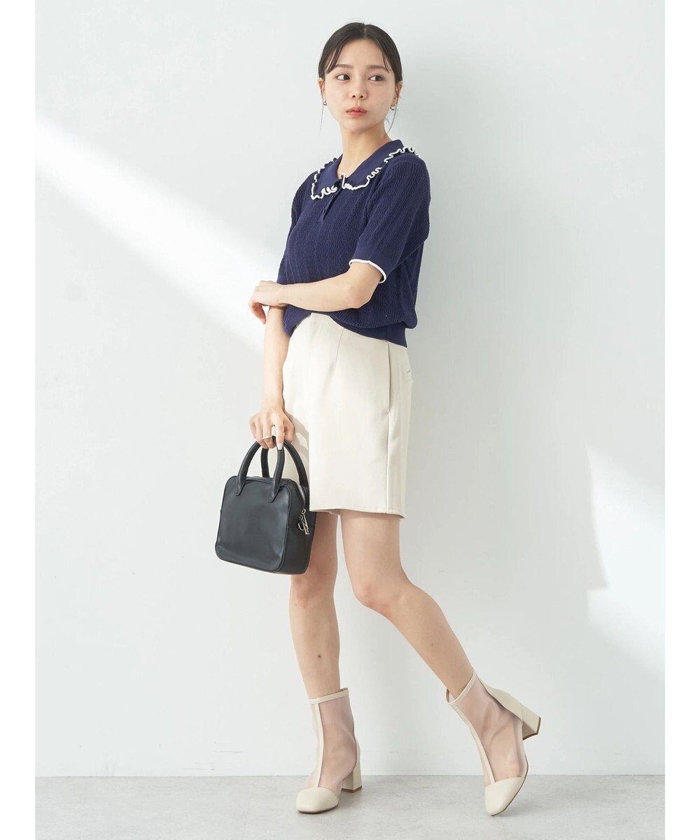 earth music&ecology フリルニットポロ 