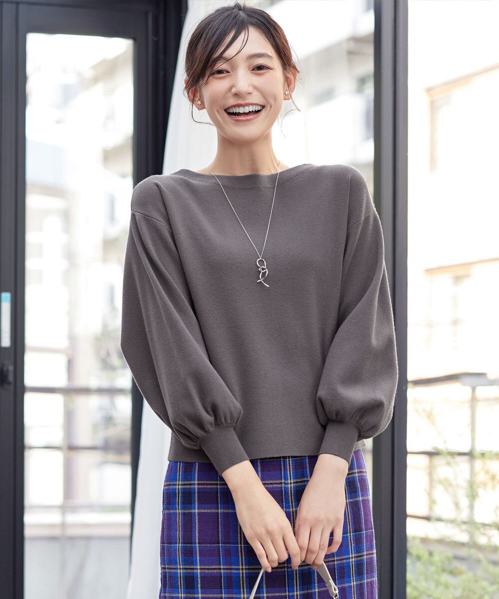 Tiaclasse 【安田美沙子さん着用・新色追加・洗える】ボリュームパフスリーブニット 