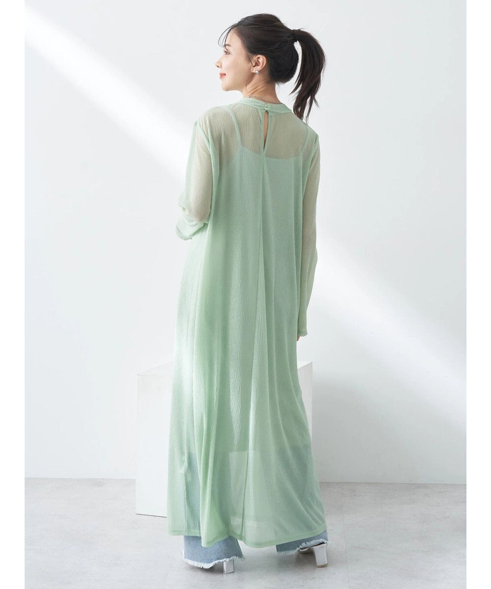 earth music&ecology ＳＥＴ２点シアーワンピース＋ペチワンピース 