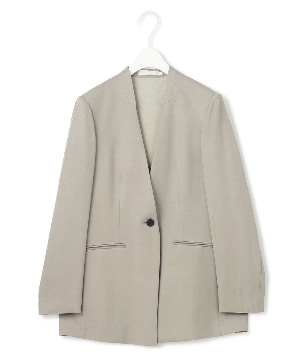 ICB L Vi/Ly/Liツイル  ノーカラージャケット 