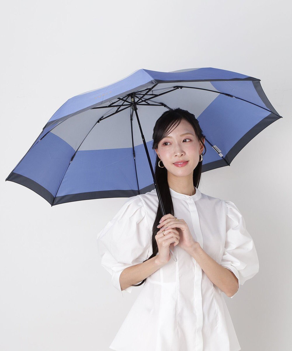 MOONBAT FURLA(フルラ) カラーボーダー 折りたたみ傘 大きめ 55cm 日本製 