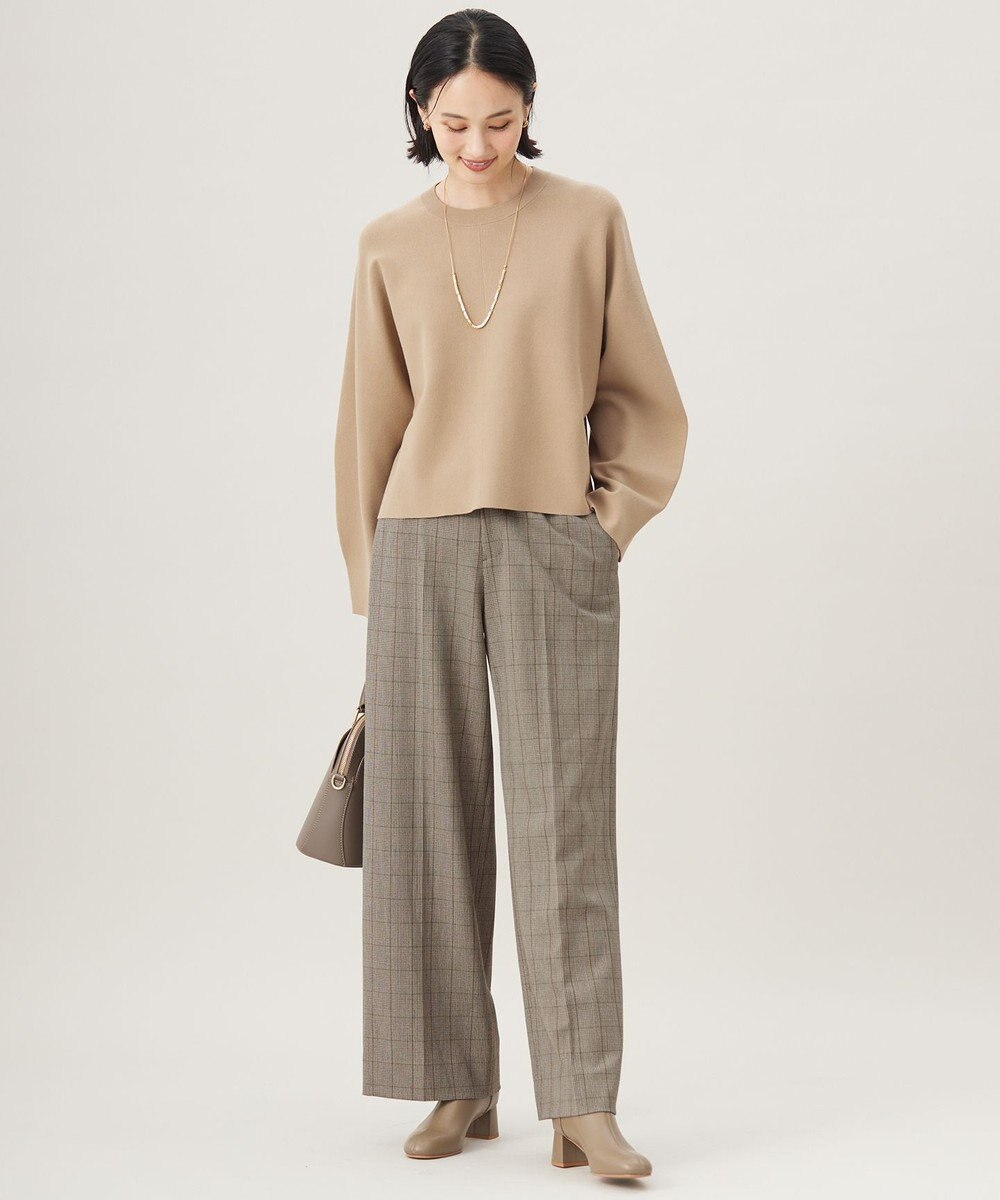 自由区 L 【セットアップ対応・洗える】レーヨンストレッチプルオーバー ニット 