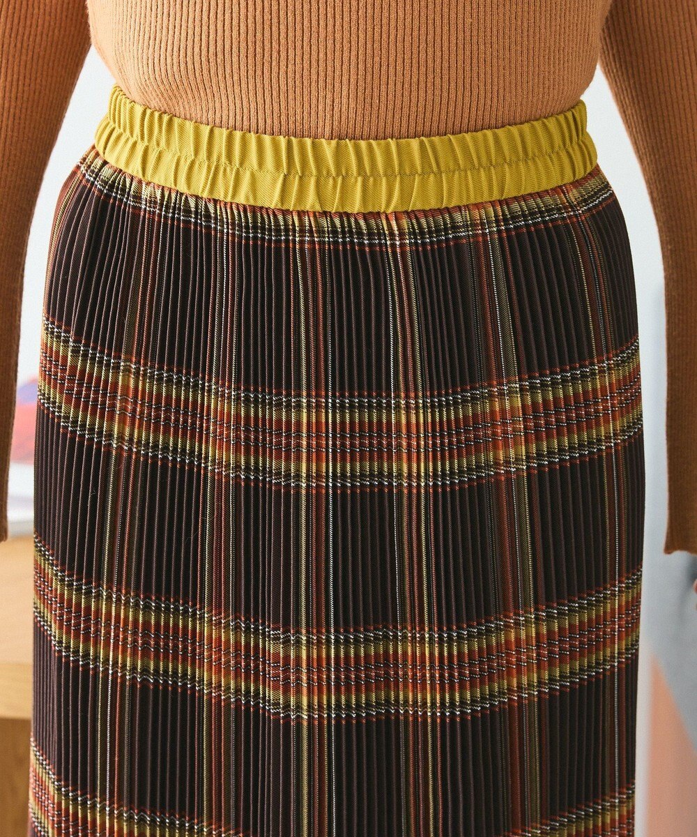 CRAFT STANDARD BOUTIQUE 配色チェックプリーツスカート 