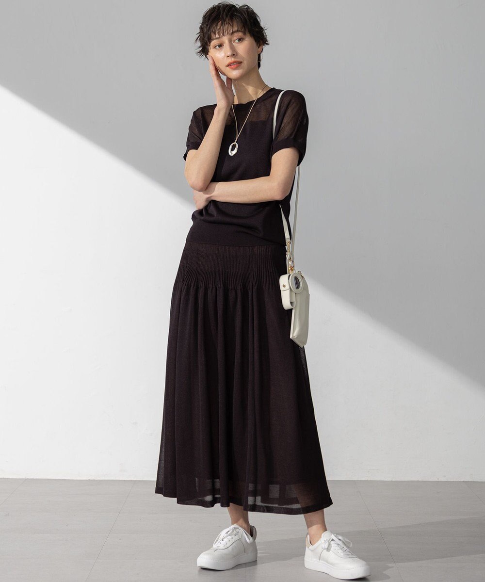 23区 【洗える】シャイニーシアー ドルマン ニット 