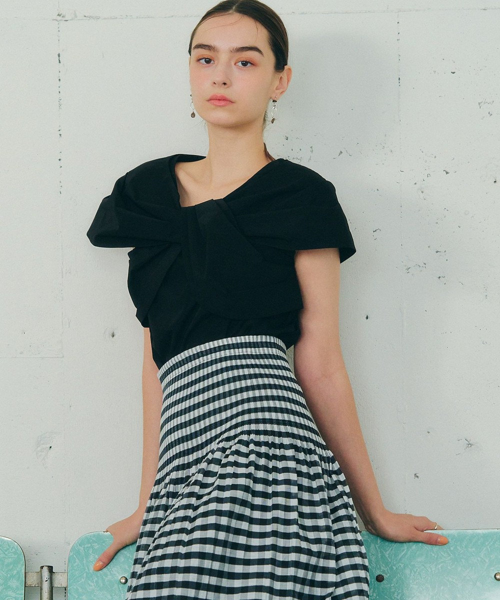 YECCA VECCA リボンデザインブラウス 