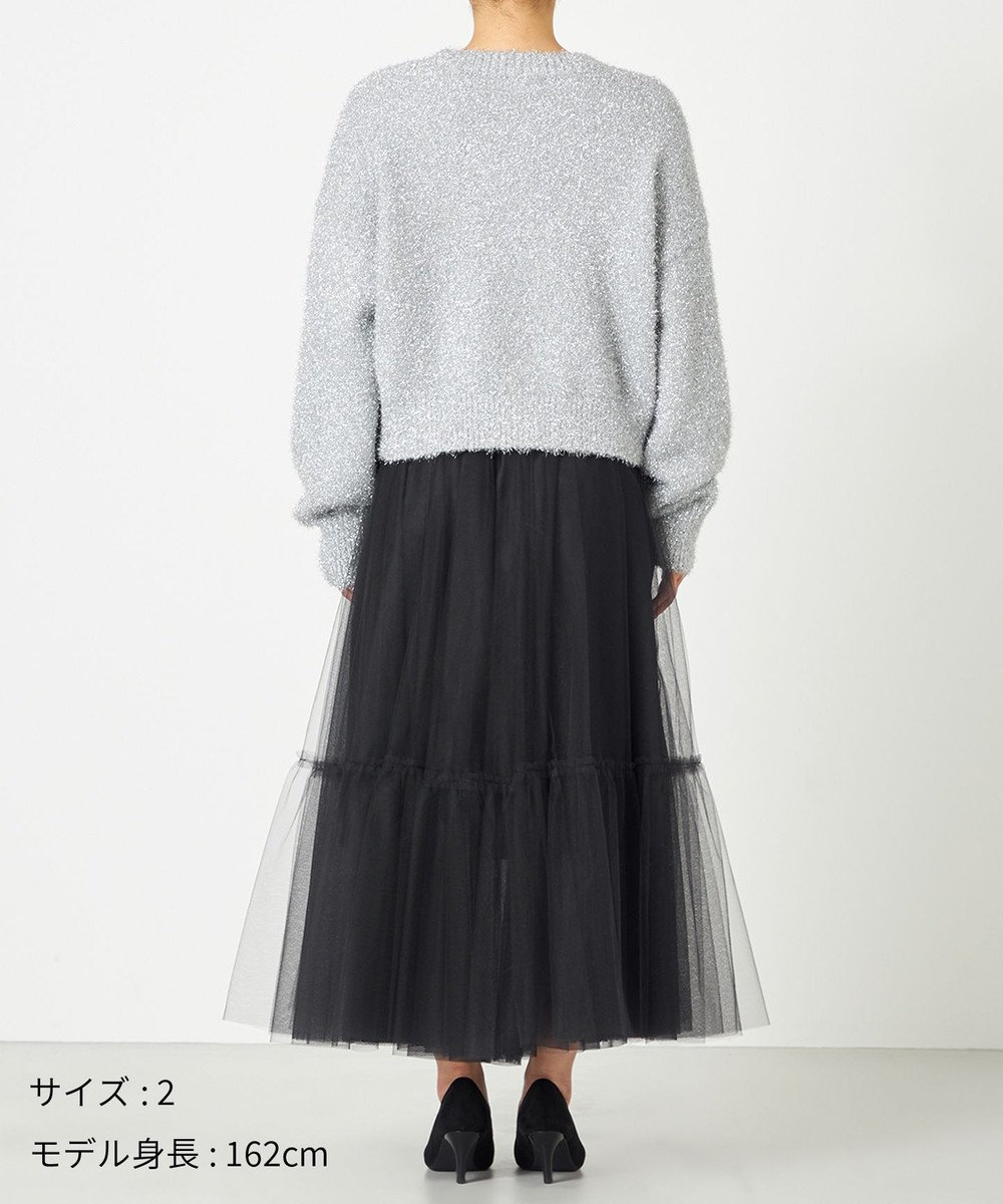 NAVE 【Nave・洗える】ラメニット カーディガン 