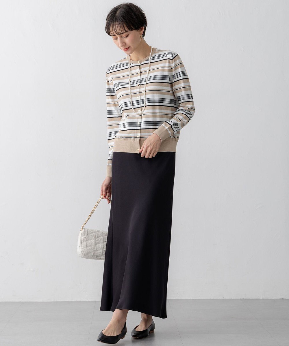 23区 【吸水速乾/防シワ】ジョーゼットサテン ナロー スカート 