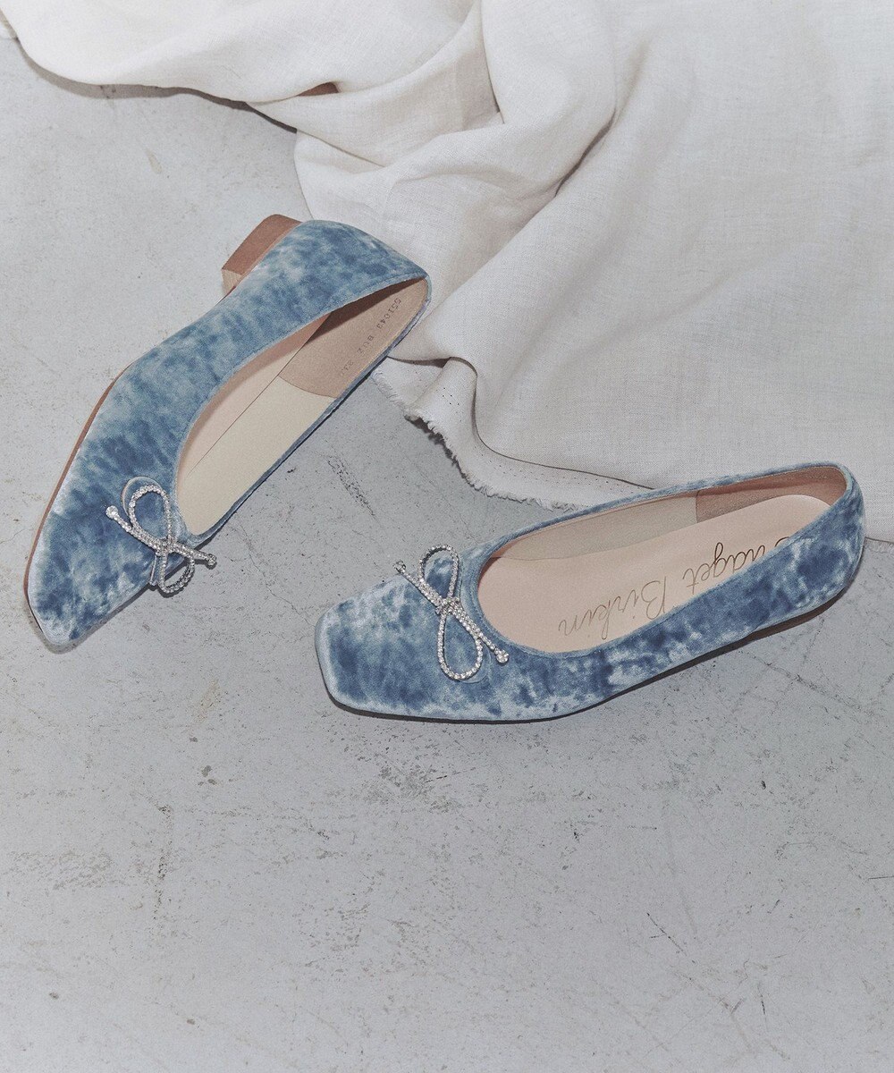 Bridget Birkin 【Bridget Birkin】ビジューリボンベロアパンプス 