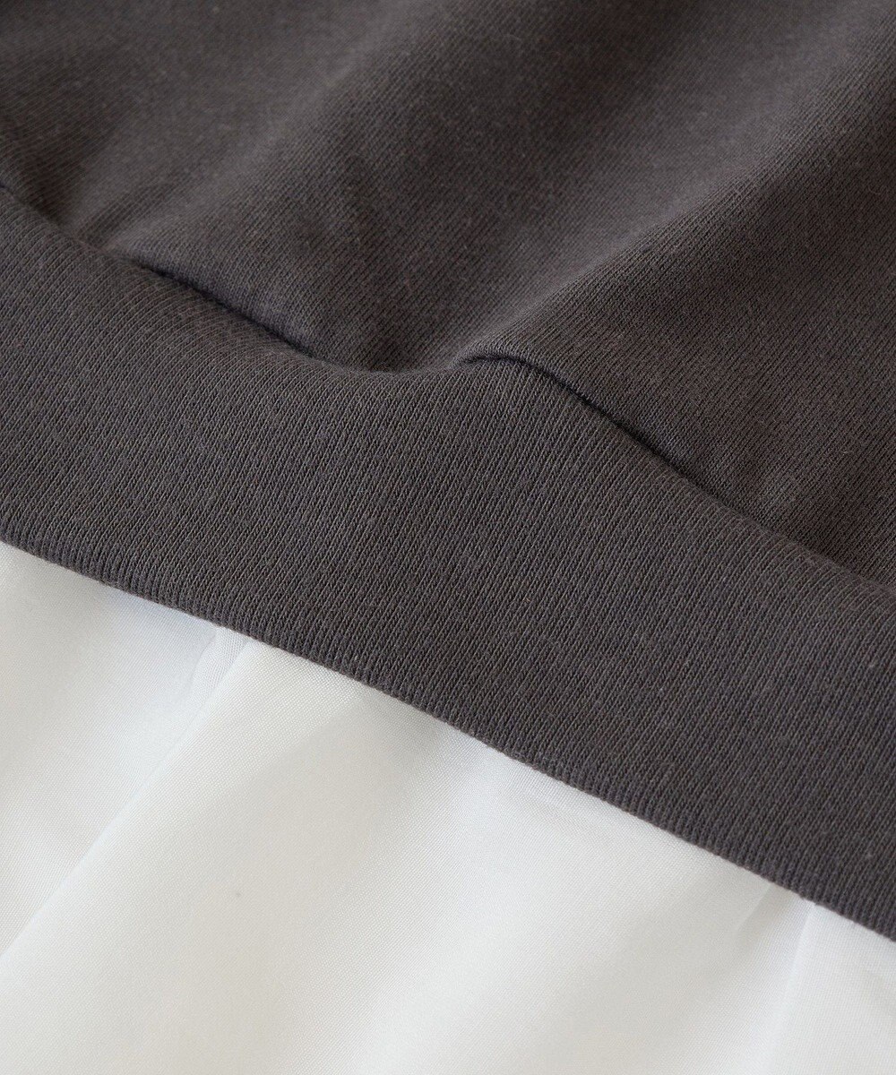 Green Parks 裾フリルドッキング５分袖プルオーバー 