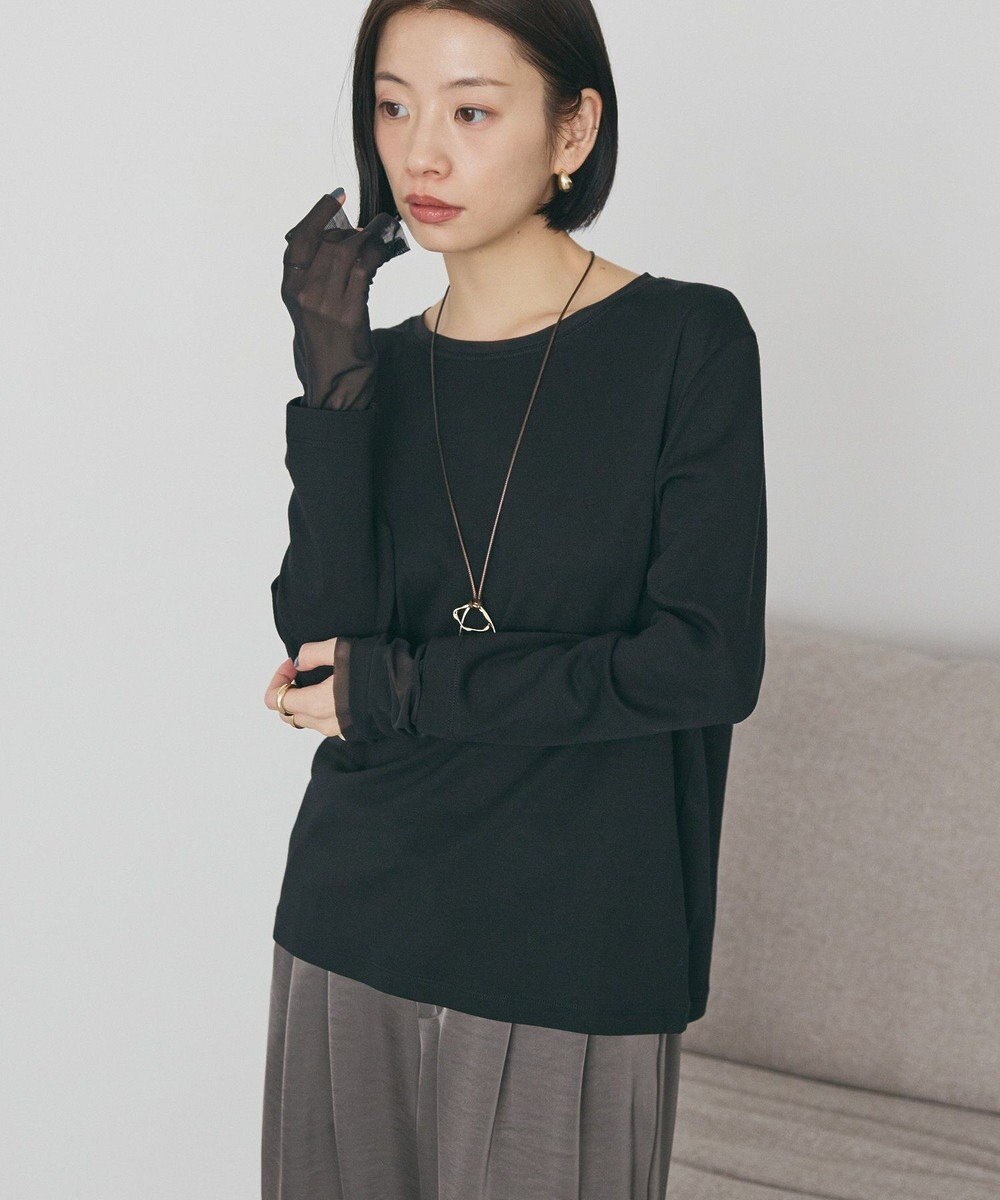 AMERICAN HOLIC 袖チュールレイヤードプルオーバー 