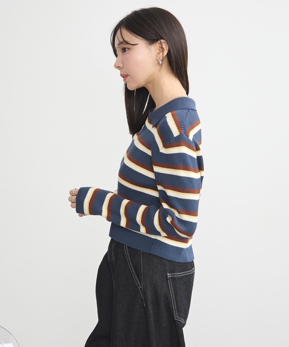 earth music&ecology Wジップリブカーディガン 