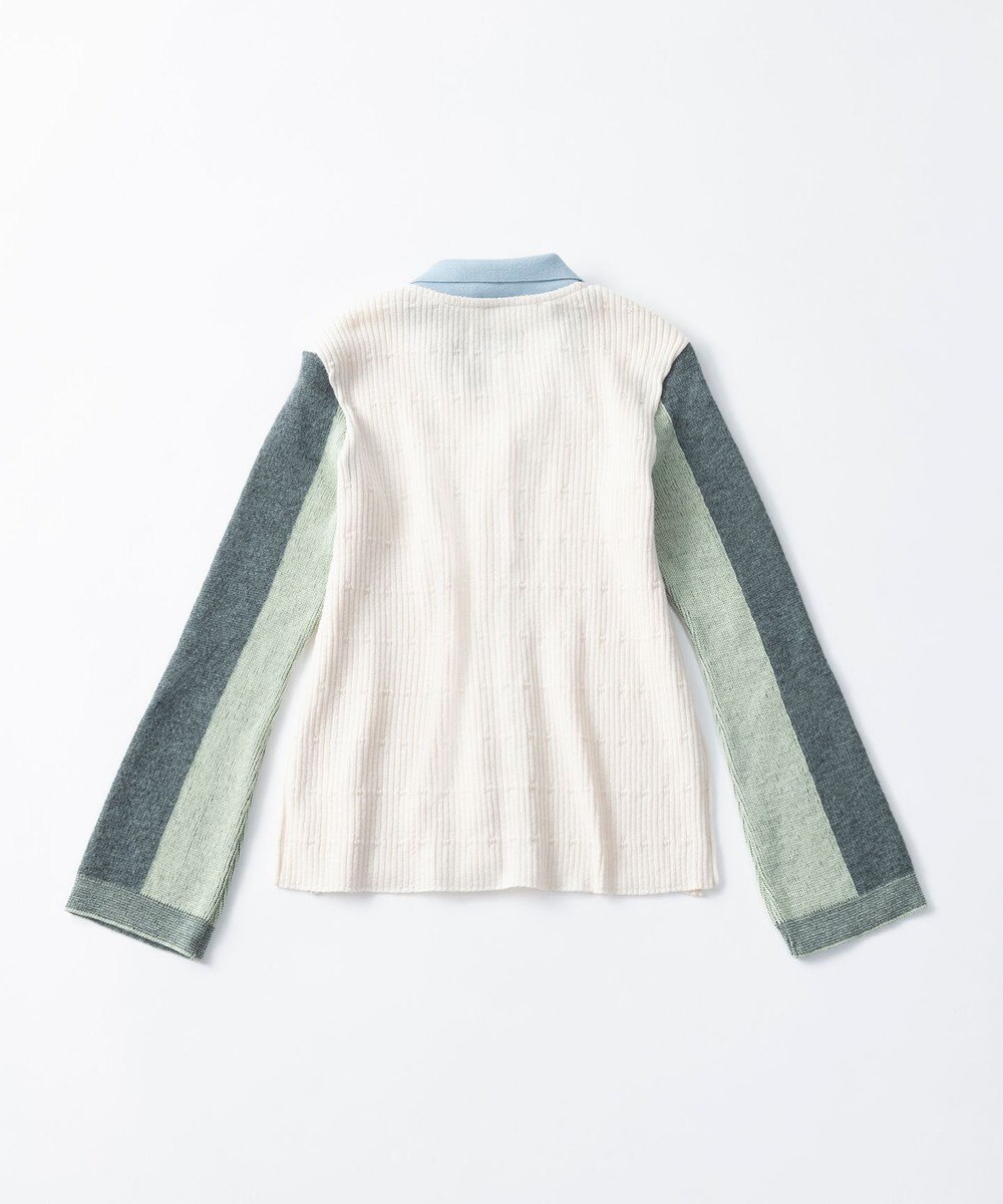 TRICOTE バイカラーニットシャツ 