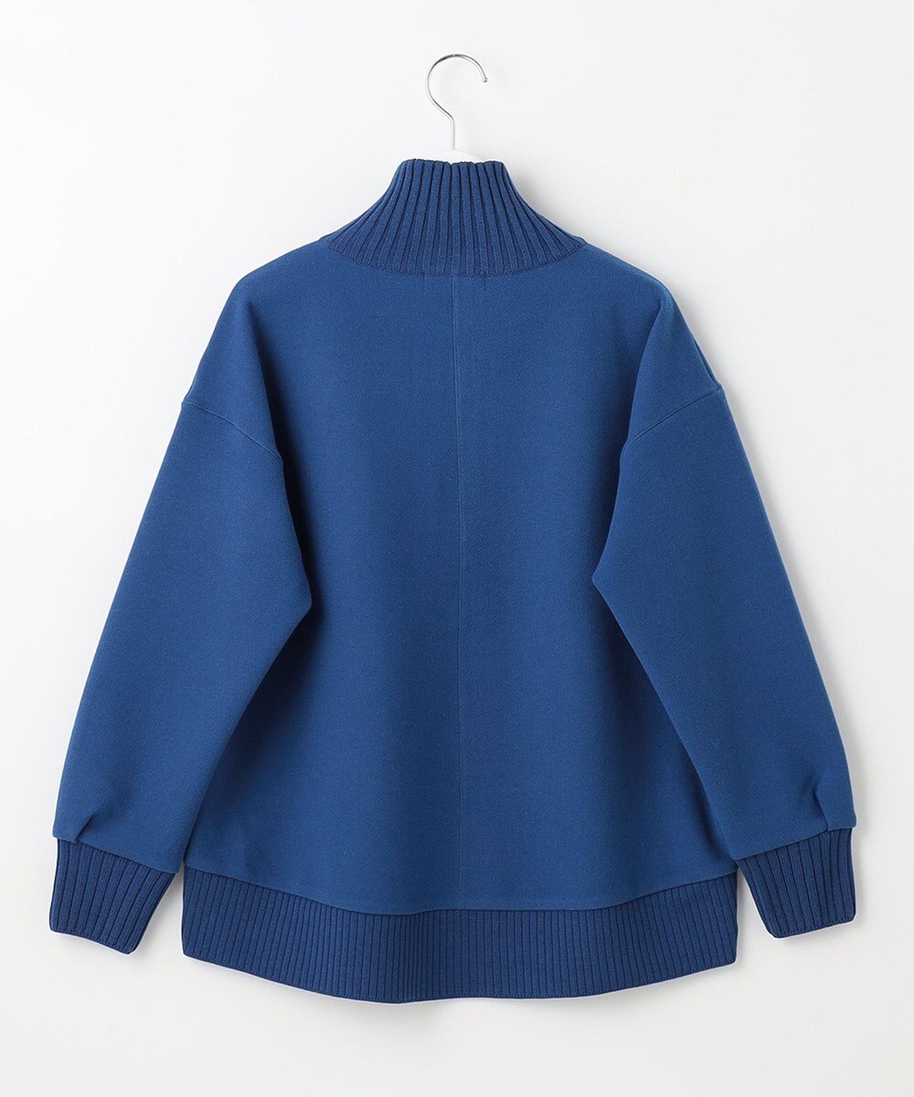 J.PRESS LADIES L ニードルパンチ ハーフジップ カットソー 