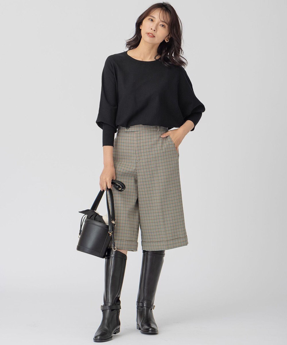 23区 ライトツイード チェック ハーフパンツ 