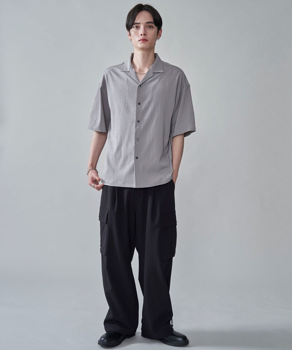 WEGO クレープオープンカラーシャツ（SS） 