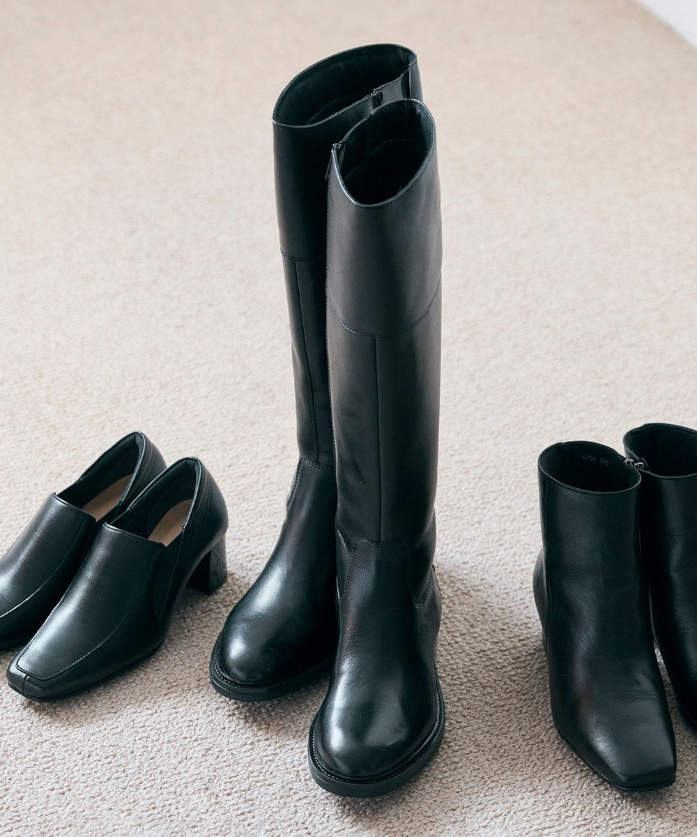 Pointer 本革ベーシック 裏起毛 ロングブーツ 