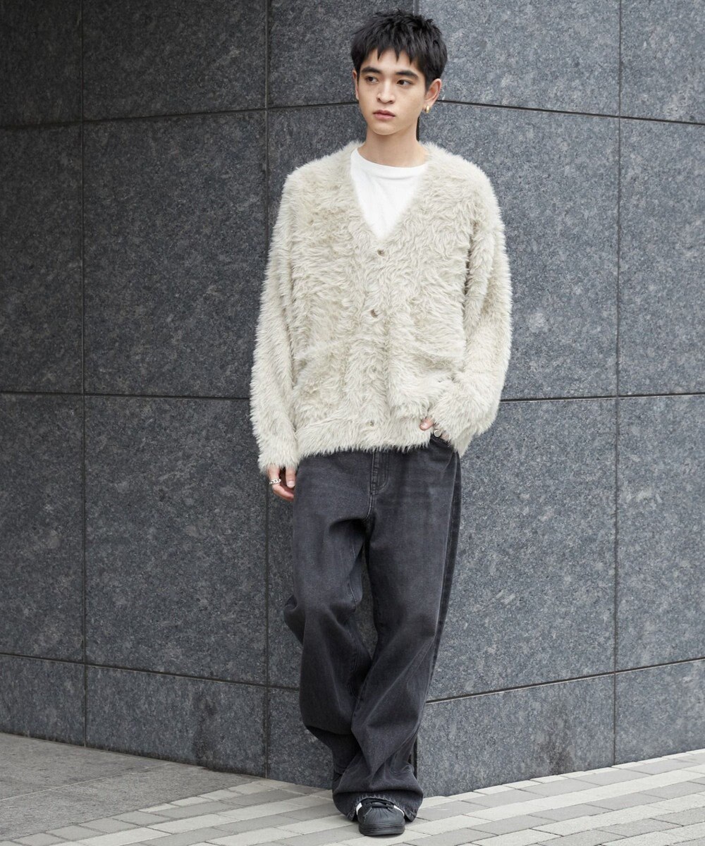 WEGO 【ユニセックス着用ITEM】フェザーカーディガン 