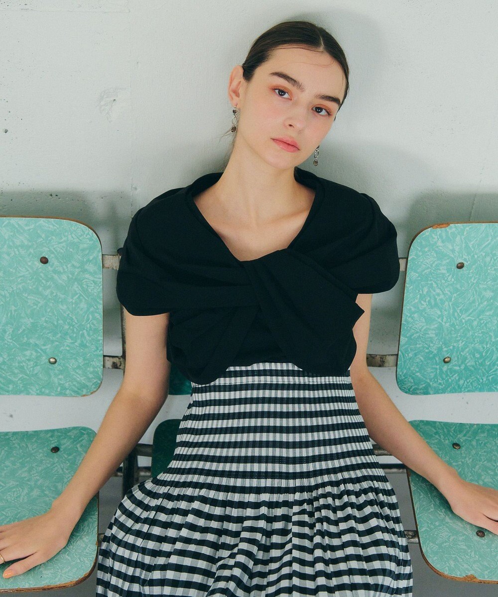 YECCA VECCA リボンデザインブラウス 