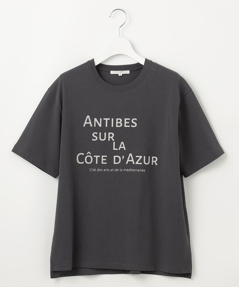 23区 【SLOW/一部店舗限定】MVSコットン デザイン ロゴTシャツ 