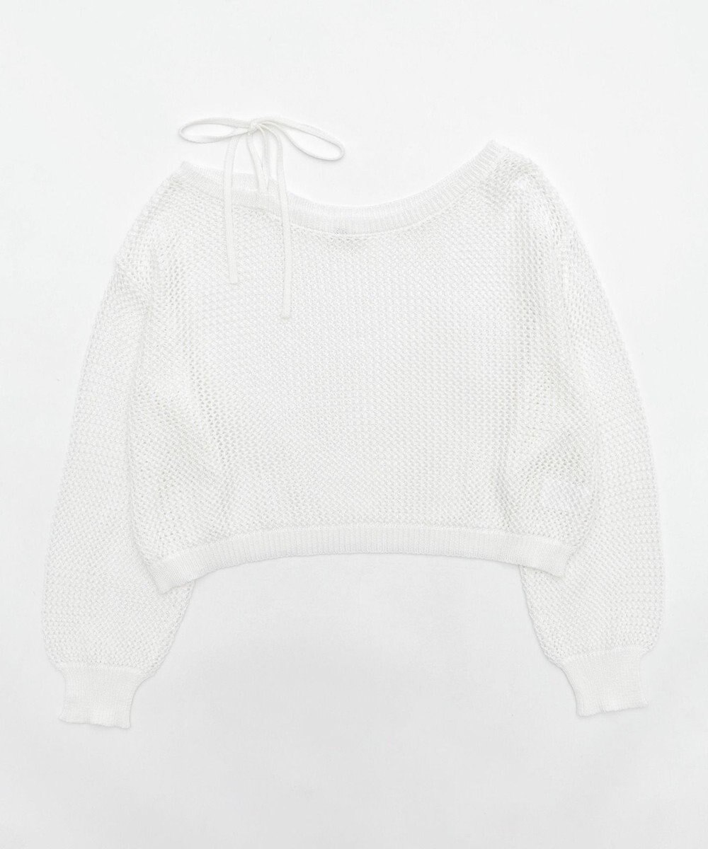 WEGO 2WAYオフショルメッシュニット 