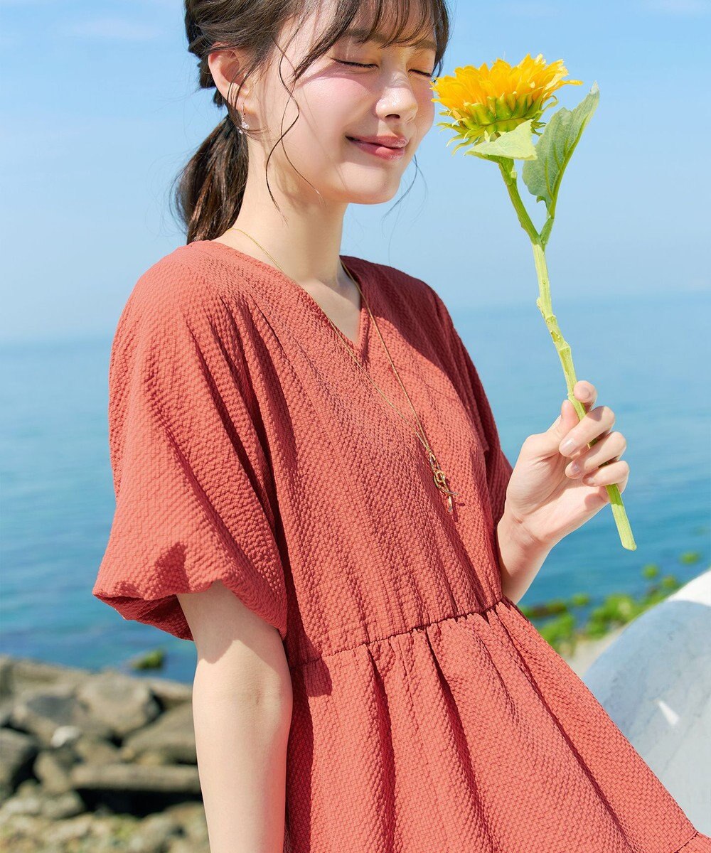 Tiaclasse リップルティアードワンピース 