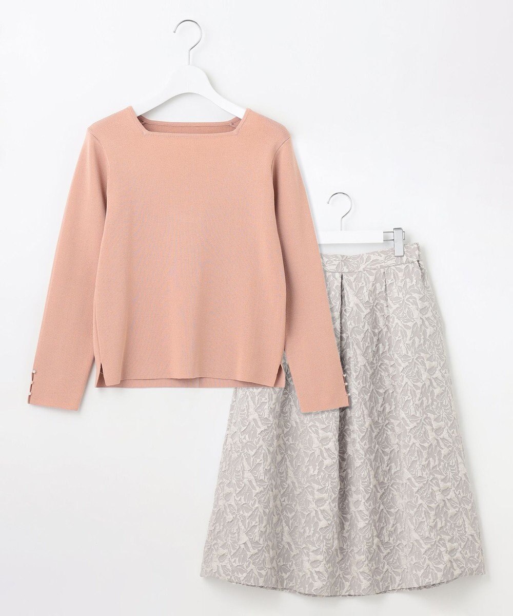 Feroux 【セットアイテム】ニット×ジャガードスカート セット 