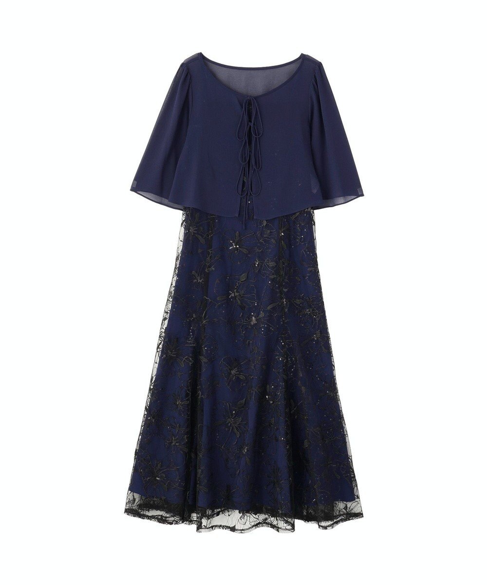 YECCA VECCA 【2点SET】フラワー柄スパンコール刺繍ドレス 