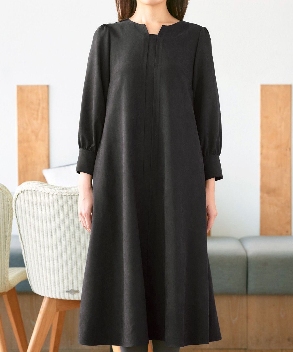 Tiaclasse 【洗える】ピーチスキンAラインワンピース 