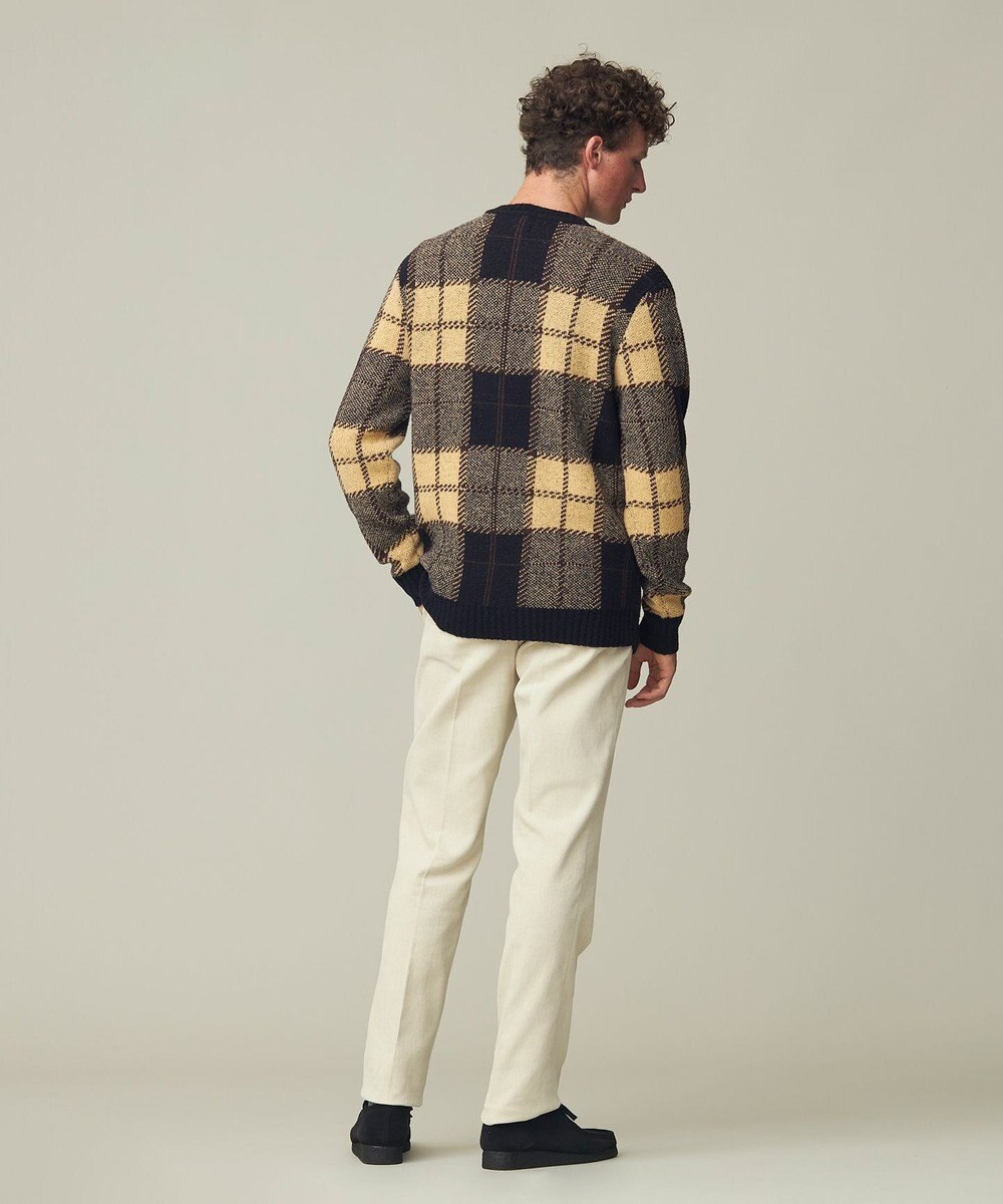 J.PRESS MEN ブークレジャガード ブラックウォッチクルー ニット 