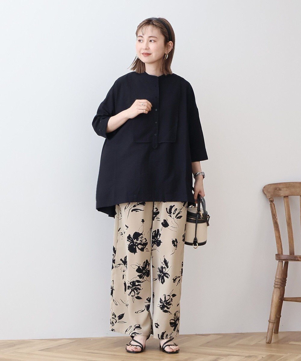 AMERICAN HOLIC 【WEB限定】接触冷感バンドカラーシャツチュニック 