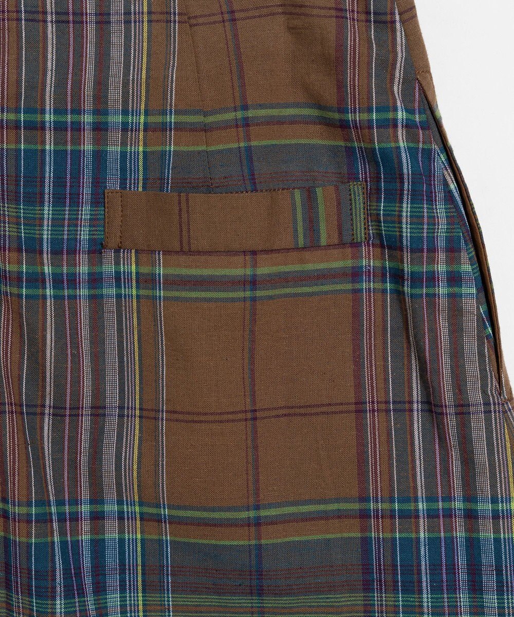 LENO DARK MADRAS CHECK WRAP SKIRT / マドラスチェックラップスカート 