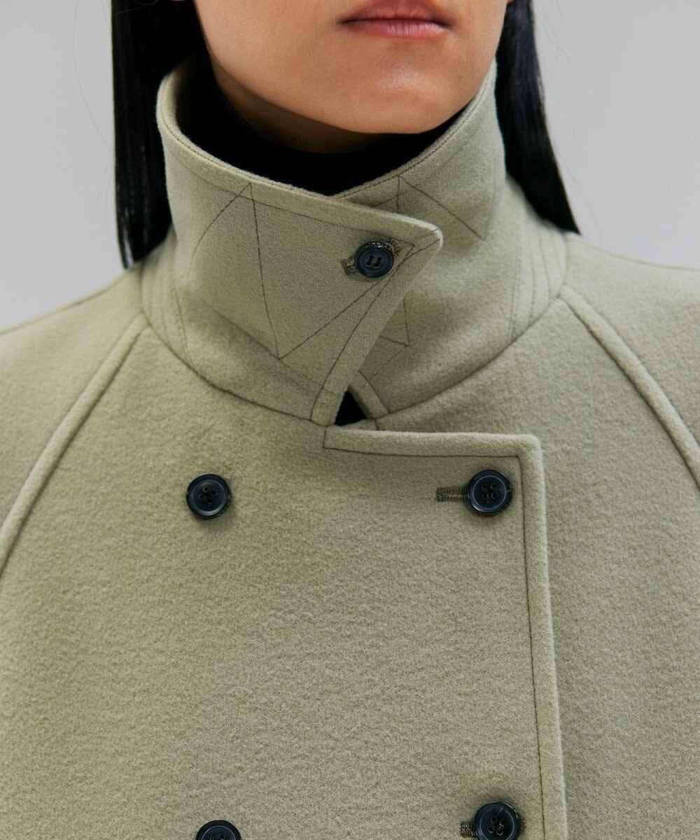 BEIGE， 【VERY NaVY12月号掲載】LABBOCK / ウール混ラグランステンカラーコート 