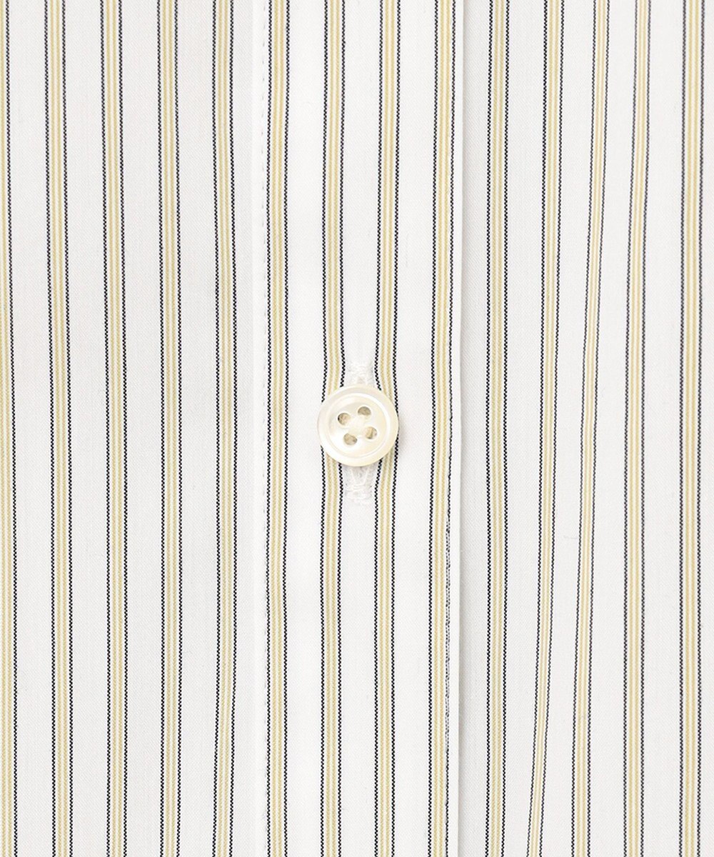 J.PRESS LADIES L 【洗える】BEZ ストライプ フリルネック ブラウス 