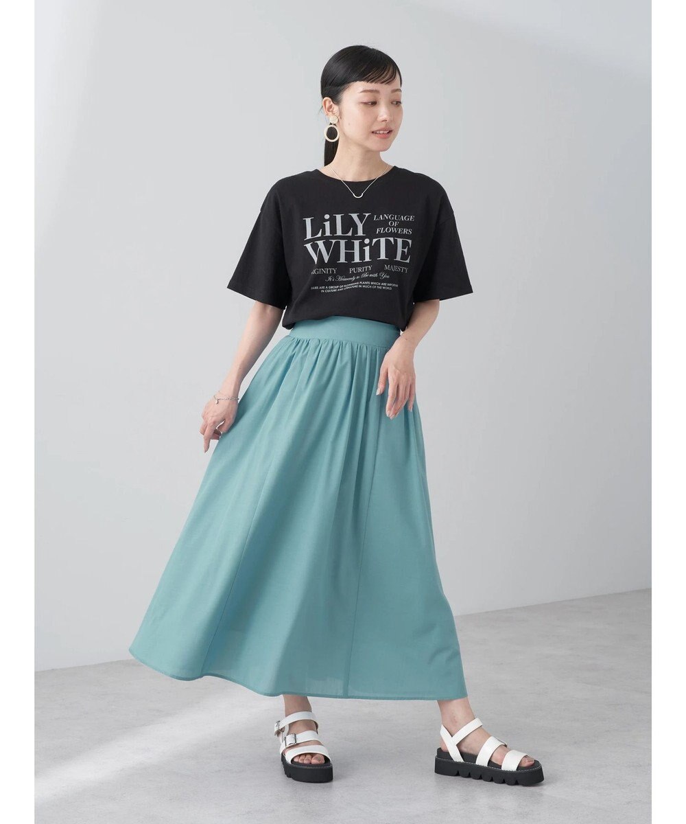earth music&ecology ギャザーフレアスカート 
